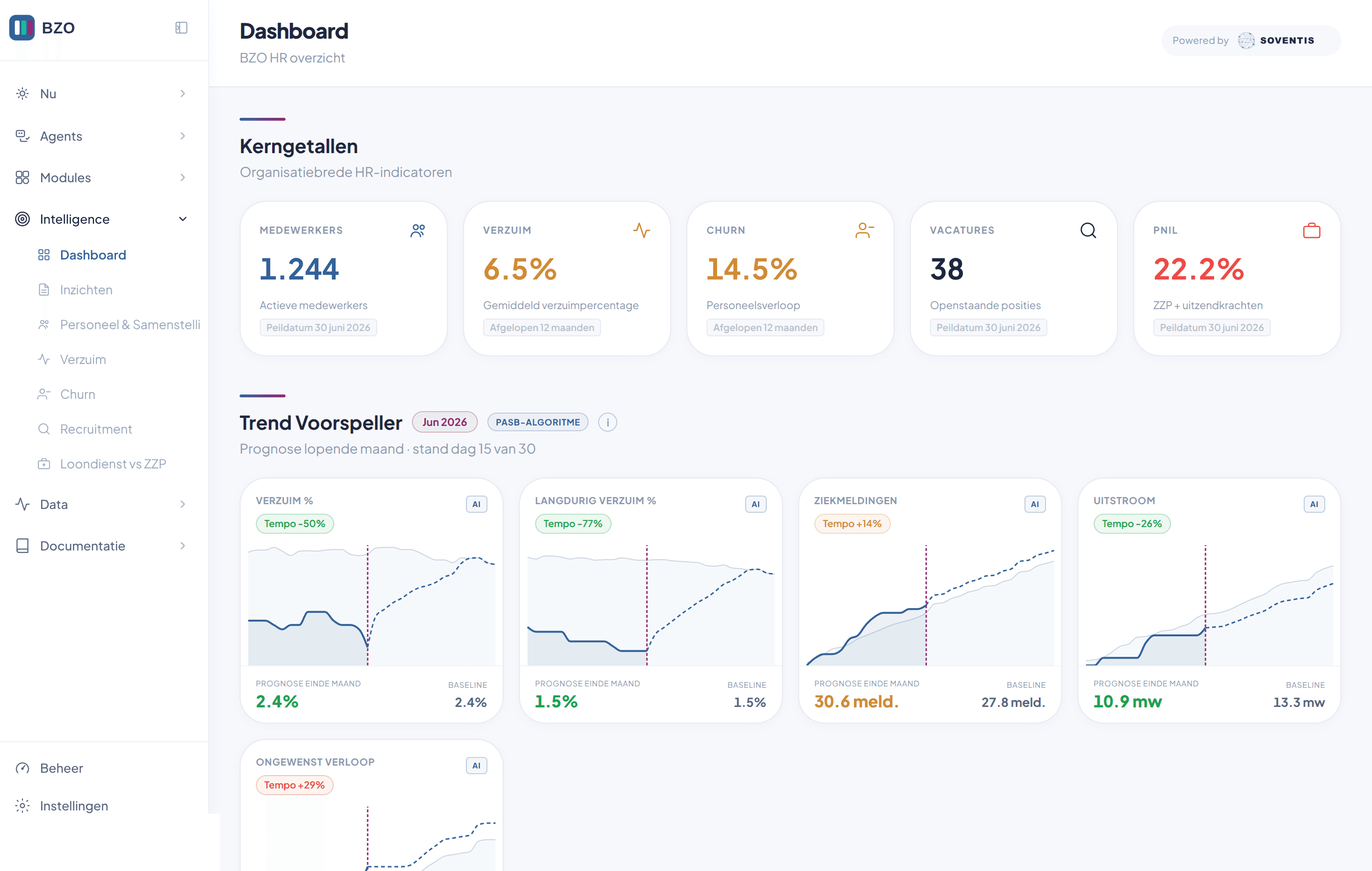 Intelligence KPI-dashboard: Management Overzicht