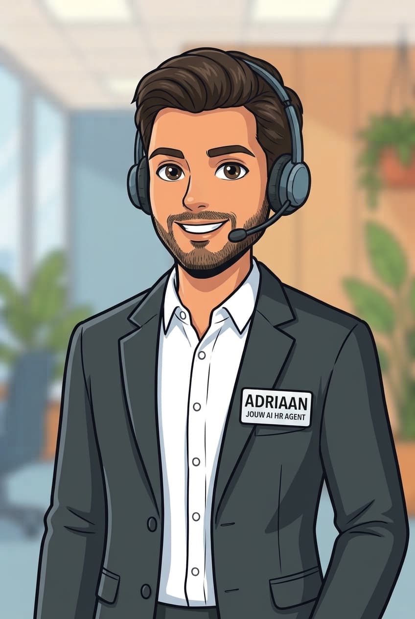 Adriaan, HR Agent, met headset